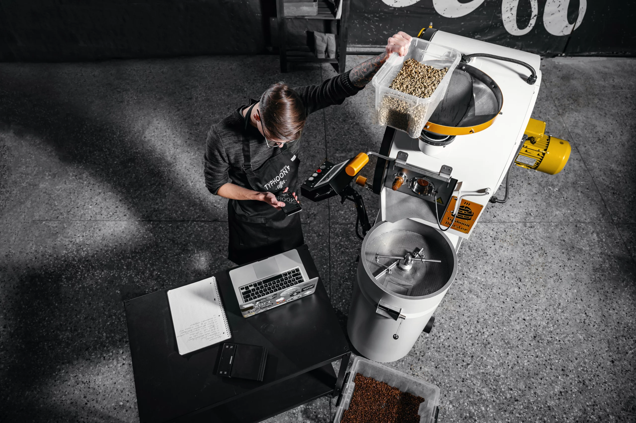 Electric coffee mixer from the manufacturer Typhoon Roasters